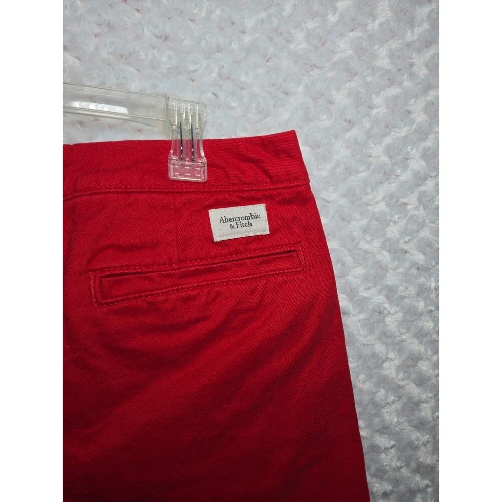 Abercrombie And Fitch Red Mens Shorts Size 34